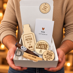 Geschenkbox liefste Peter bierfles
