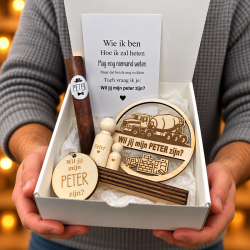 Geschenkbox Wil jij mijn Peter zijn? betonmixer