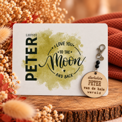 Muismat en sleutelhanger liefste peter