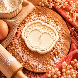 Koekjesvorm babyshower voetjes
