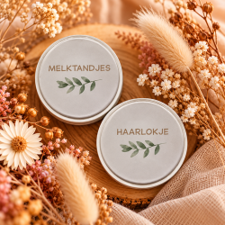 Bewaardoosje haarlokje tandjes bloem