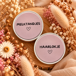 Bewaardoosje tandjes en haarlokje roze