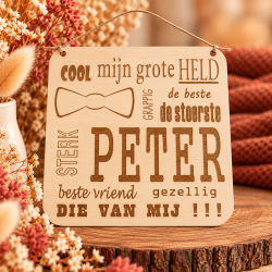 Tekstbord peter held