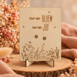 Oorbellen bloem juf