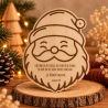 Houten nieuwjaarsbrief kerstman