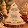 Houten nieuwjaarsbrief kerstboom