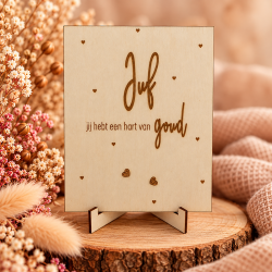 Oorbellen hartje juf