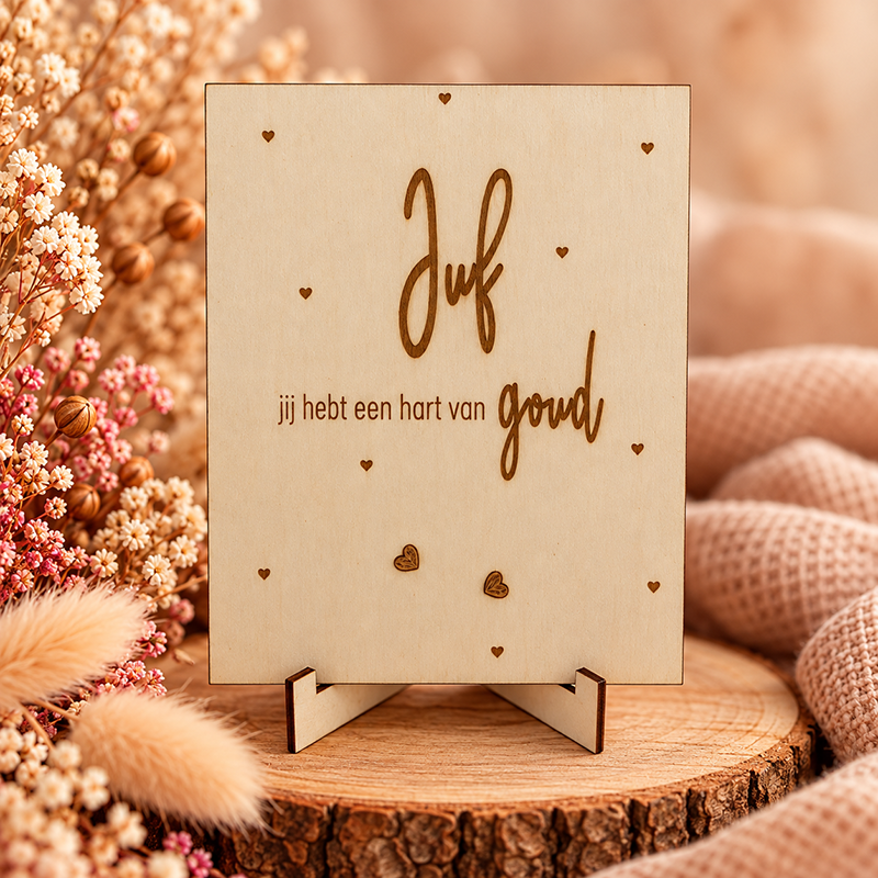 Oorbellen hartje juf