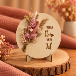 Tekstbord rond juf
