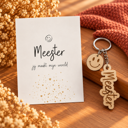 Sleutelhanger meester smiley