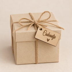Naamlabel hout cadeautje