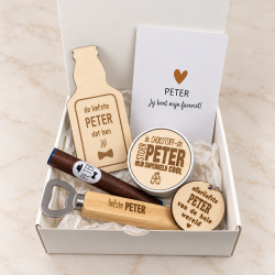 Geschenkbox liefste Peter bierfles