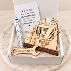 Geschenkbox met gereedschap | Gepersonaliseerd Peter cadeau