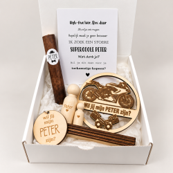 Geschenkbox Wil jij mijn Peter zijn? motor