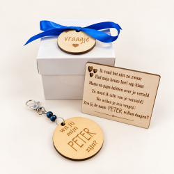 Cadeaudoosje met sleutelhanger | Gepersonaliseerd cadeau om Peter te vragen