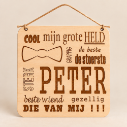 Tekstbord peter held