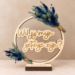 Hoepel droogbloemen wil je mijn getuige zijn