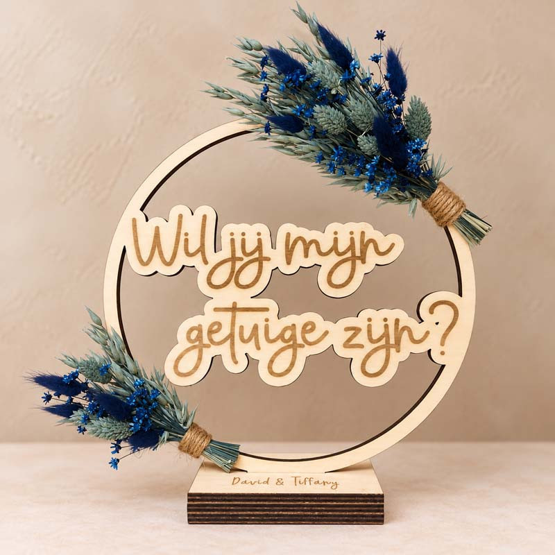 Hoepel droogbloemen wil je mijn getuige zijn
