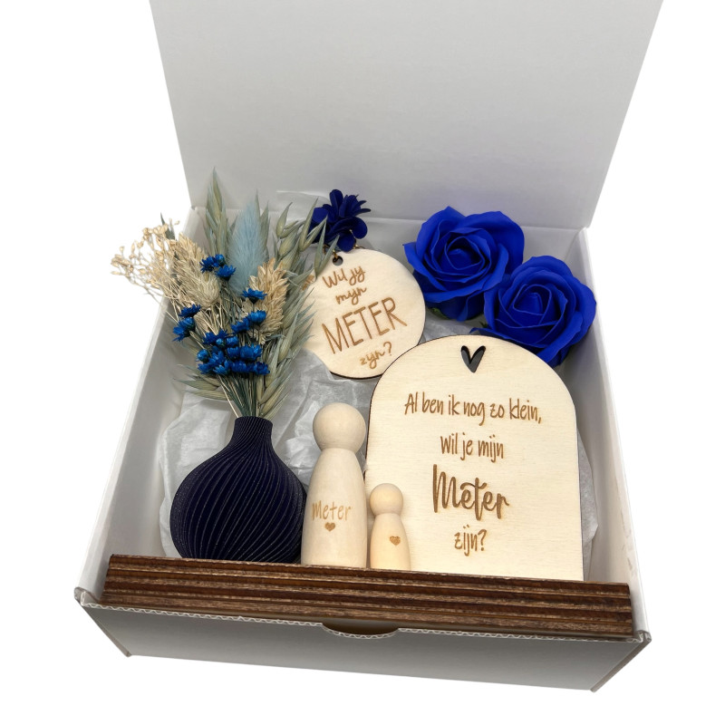 Geschenkbox met 3D-vaasje | Gepersonaliseerd cadeau meter