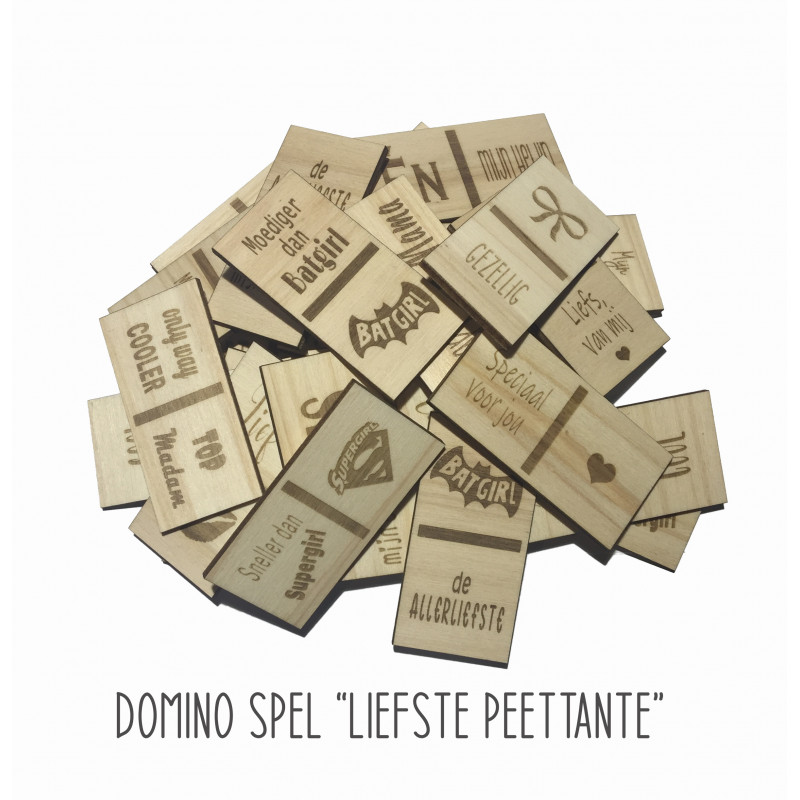 Domino spel "liefste Peettante"