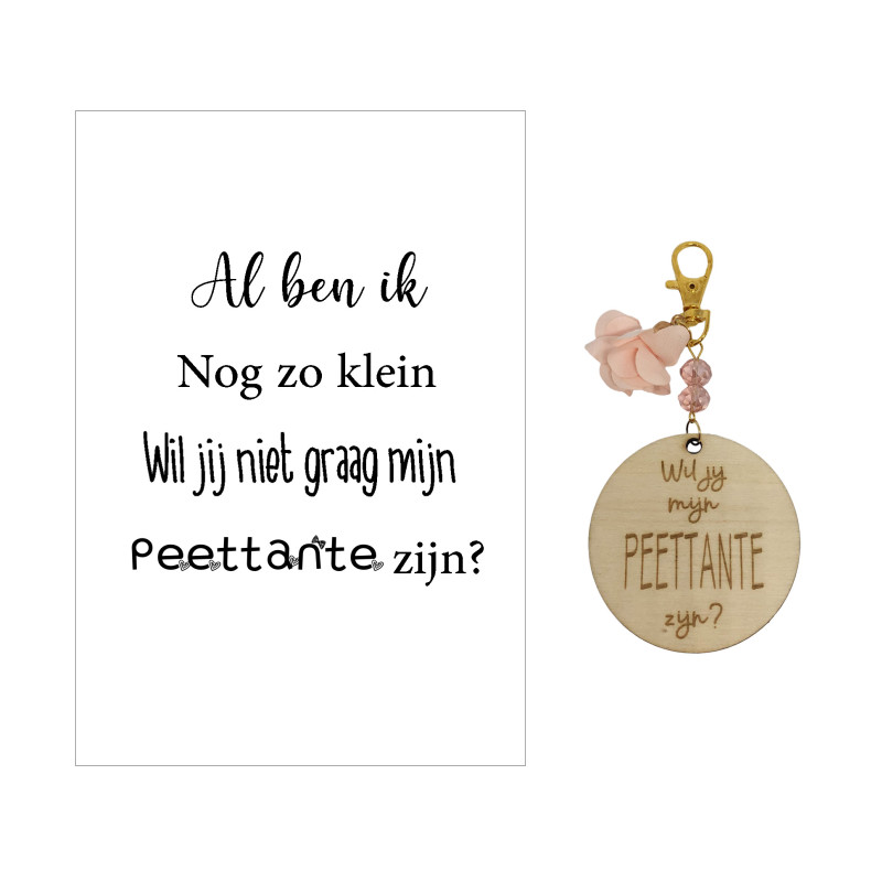 Sleutelhanger Peettante Roze