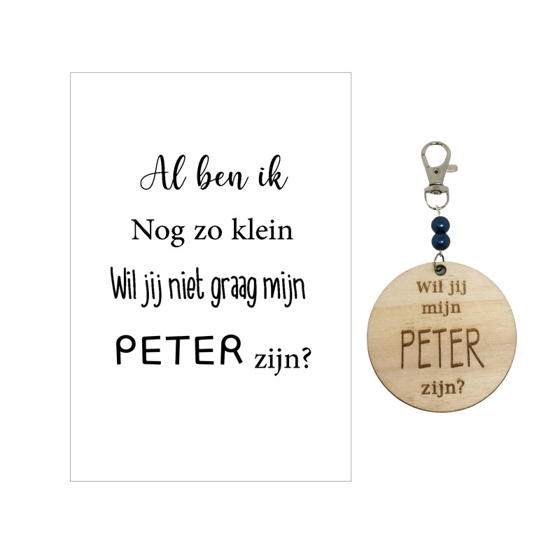 Sleutelhanger Peter al ben ik - Blauw