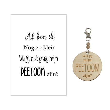 Sleutelhanger Peetoom al ben ik - Beige