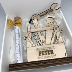 Geschenkbox gereedschap - liefste peter