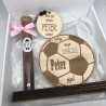 Geschenkbox voetbal - Peter - zwart
