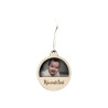 Houten kerstbal met foto