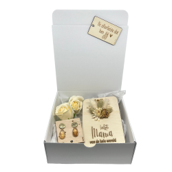 Geschenkbox MAMA - bloem - beige