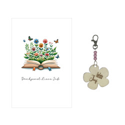 Sleutelhanger JUF | bloemen