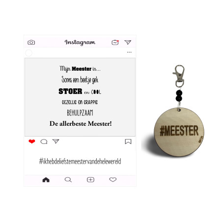 Sleutelhanger MEESTER | instagram