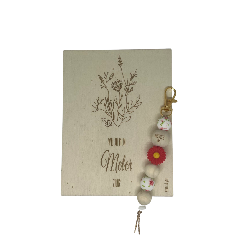 Sleutelhanger (luier)tashanger pastelkleuren bloemetjes
