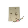Tekstbord JUF | bloem | roze