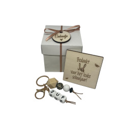 Cadeaudoosje juf leopard
