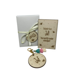 Sleutelhanger JUF | cadeaudoosje