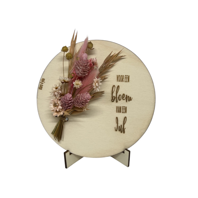 Tekstbord rond juf