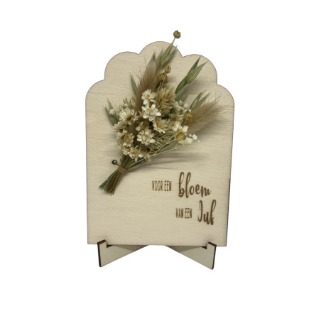 Tekstbord JUF | bloem