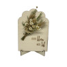 Tekstbord JUF | bloem | blauw