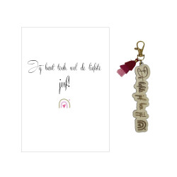 copy of Sleutelhanger JUF |cactus|roze
