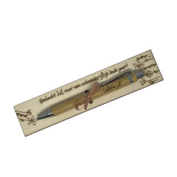 Houten pen JUF