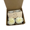 Cadeaudoosje theelichthouder en zeepbloemen