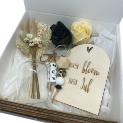 Geschenkbox Juf leopard