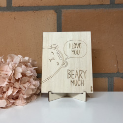 Houten kaart LOVE