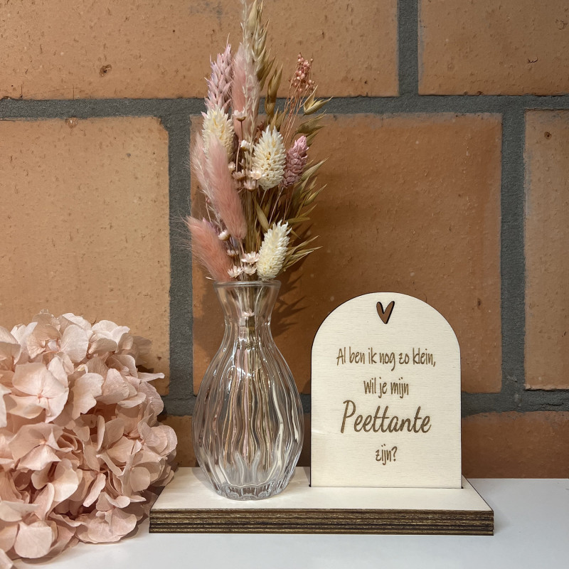 Geschenkbox vaasje droogbloemen